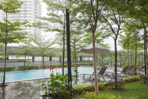 A beautiful outdoor pool.