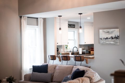 View of the kitchen looking in from the living room