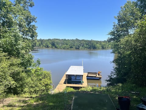 View of boat house from back yard 