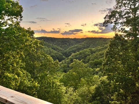 Master suite balcony view in summer