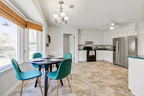 View of kitchen with cozy dining nook