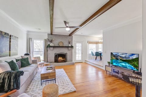 Inviting living area with smart TV