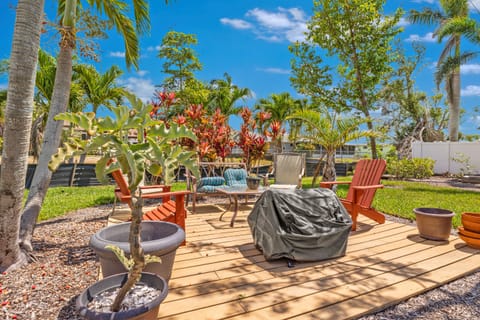 Outside grilling area