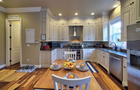 Main Floor Kitchen: full fridge, double ovens, microwave, dishwasher, enough Dropps dishwasher pods to get you started, toaster oven, blender, Instapot, crockpot, hand mixer, waffle maker, popcorn maker, baking supplies & grill utensils