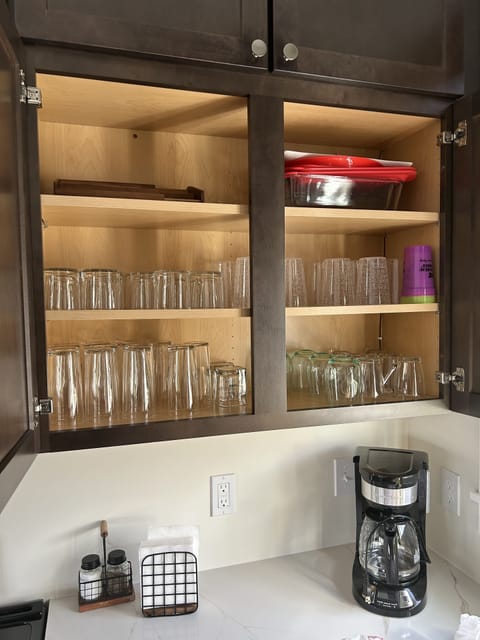 Glassware in kitchen