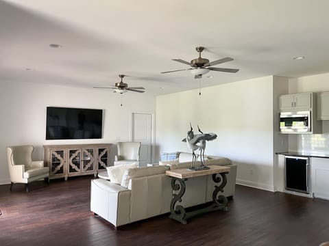 Downstairs living area with kitchenette