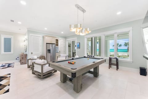 1st Floor Recreation Area W/ Pool Table and Wet Bar