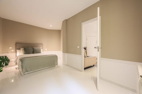 View of the bedroom with double bed
