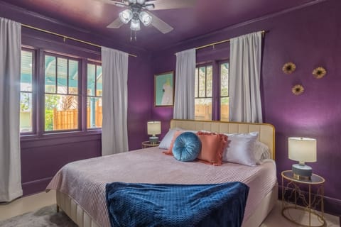 Bedroom 1:  Master bedroom with plush King Bed, TV and desk. Sleeps 2!
