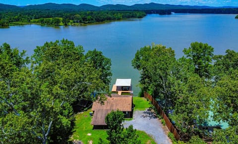 Aerial view of the waterfront cottage you`ll never want to leave