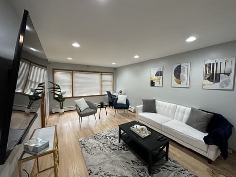 Spacious Living with workspace. 