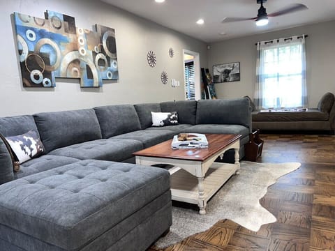 Large comfy Thomasville couch in living room