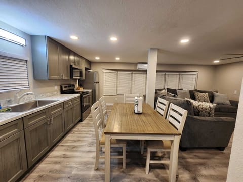 kitchen.   table and 6 chairs. 