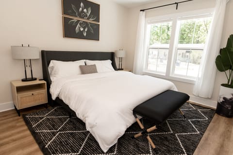 King Suite #2 - Located on the lower level,  king bed, private bath, smart TV