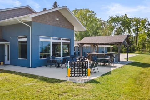 Backyard bar and chill zone, drinks optional but encouraged