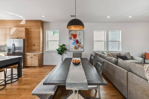 Open-concept dining & living space