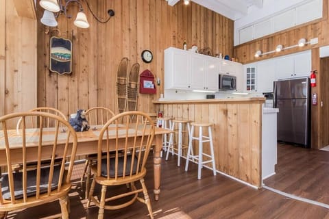 New wood flooring in kitchen / dining room!