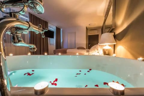 Private Bath with Romantic Lighting