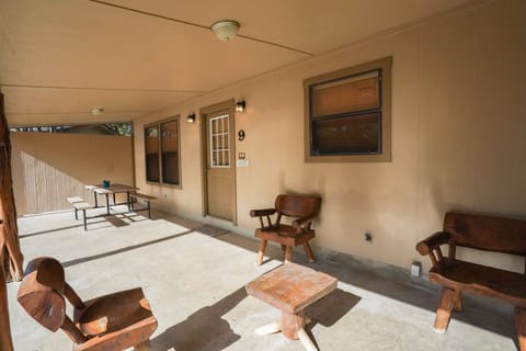 Porch view with seating area