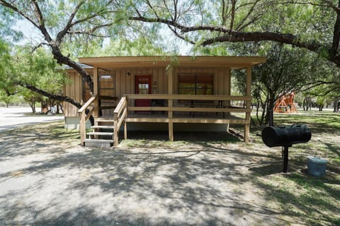 Front exterior view of cabin