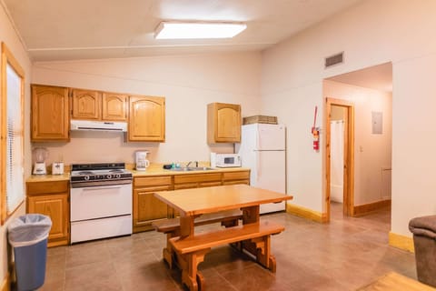 Dining + kitchen area view