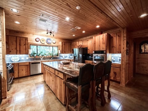 Kitchen view + island