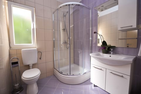 Panoramic Apartment, 2 Bedrooms, 2 Bathrooms, Sea View | Bathroom | Shower, hair dryer, towels, soap