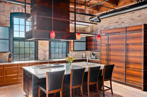 Custom Cocobolo hydraulic cabinetry – rare & stunning