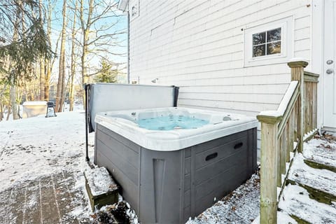 The hot tub is open year-round for your enjoyment