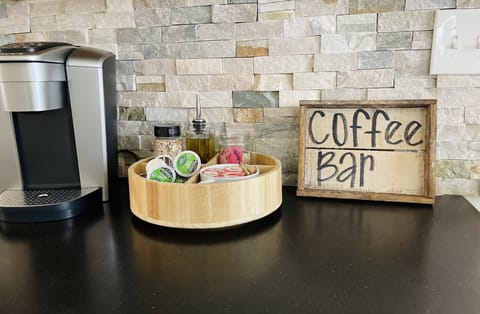 Coffee provided in kitchen