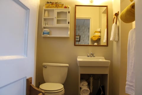 Room, 1 Queen Bed | Bathroom | Designer toiletries, towels, toilet paper