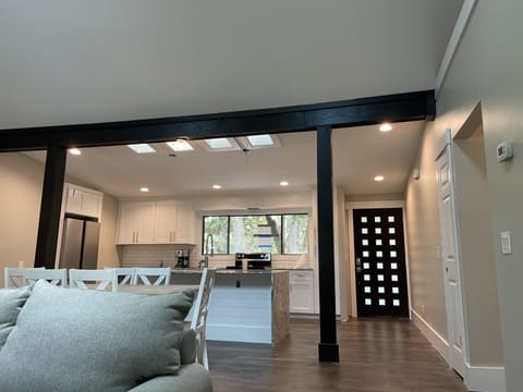 View from living room looking towards the front door.