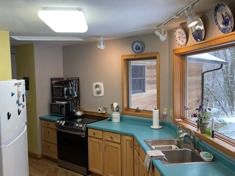 Kitchen with brand new induction stove