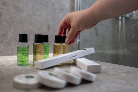 Standard Double Room no Balcony | Bathroom | Free toiletries, hair dryer, towels, toilet paper