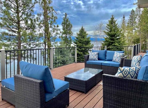 Deck looking over Flathead Lake