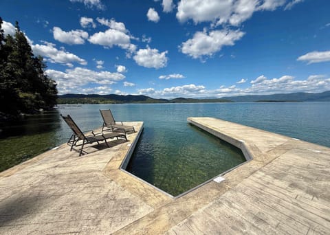 Dock and Flathead Lake waterfront access 