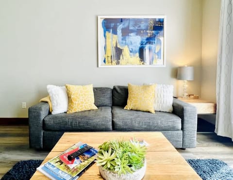 Living area with sleeper sofa