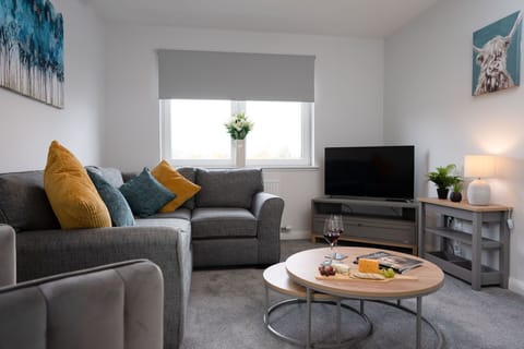 No2 Bynack House living room and TV