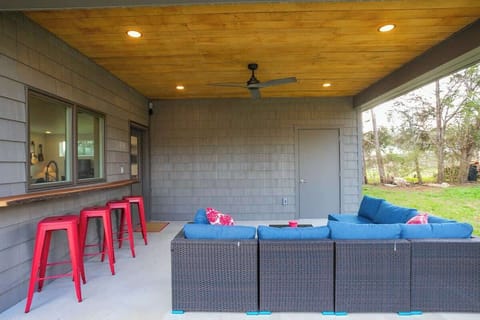 Enjoy mornings and evening cocktails on this thoughtfully designed, ADA-friendly patio.