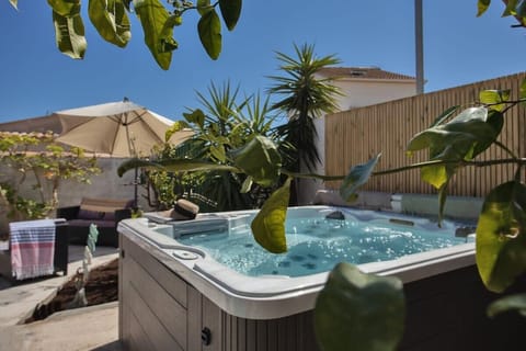 Relax in the hot tub 