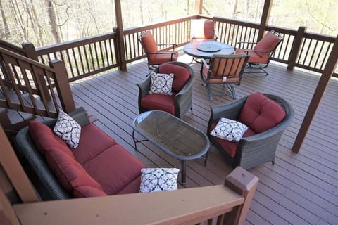 Spacious Seating Area on Covered Deck