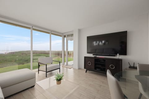 Relax with serene Gulf views from the comfort of the living room.