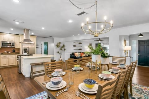 Dining Room Looking towards Entry, Living Room and Kitchen