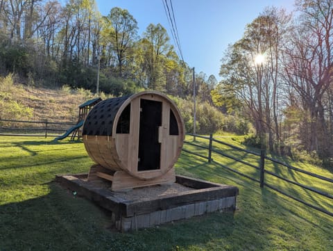 Detox and rejuvenate with our new barrel steam sauna!