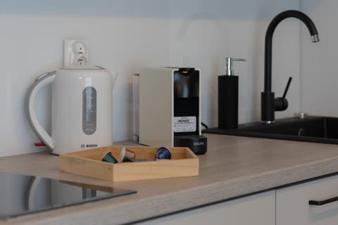 Modern, fully equipped kitchenette. 