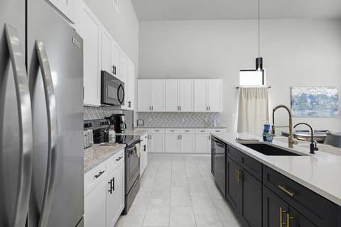 Kitchen equipped with new appliances