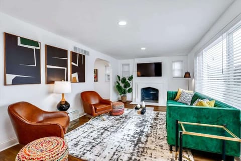 Stylish living room with plush seating
