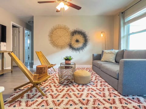 A shared living space that's a symphony of both style and functionality.