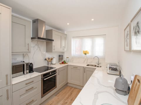 Fridge, dishwasher, electric kettle, toaster