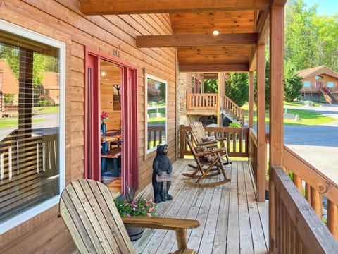 Embrace the charm of our resort from the comfort of these 4 rocking chairs! 